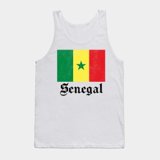 Senegal / Vintage-Style Flag Design Tank Top